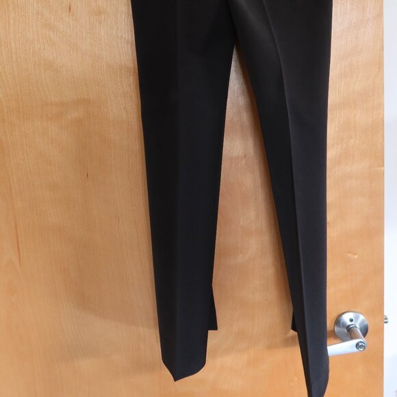 CHAIKEN classic black dress pants size 4 front pockets flat front - Picture 4 of 16
